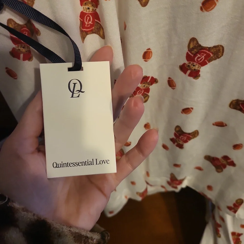 Quintessential Love Teddy Football Pj Set New Soldout Online - Picture 3 of 3